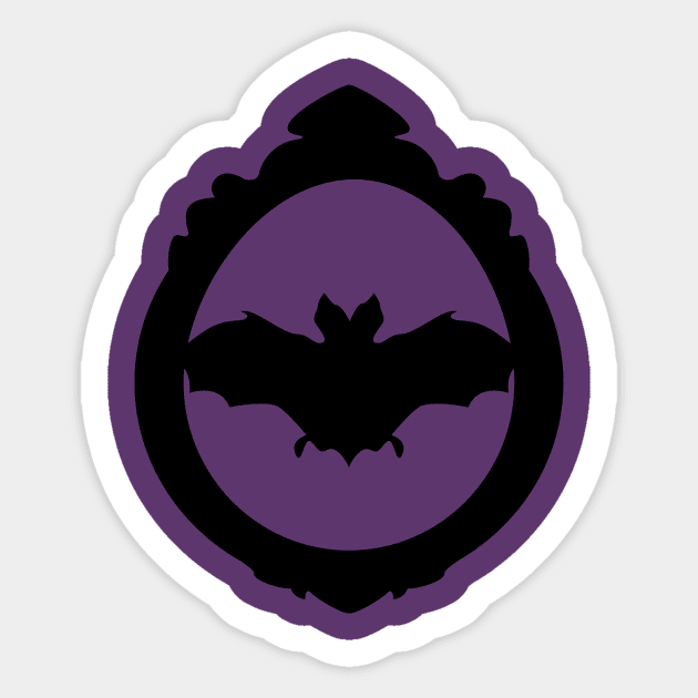 Framed Bat Sticker by tiranocyrus